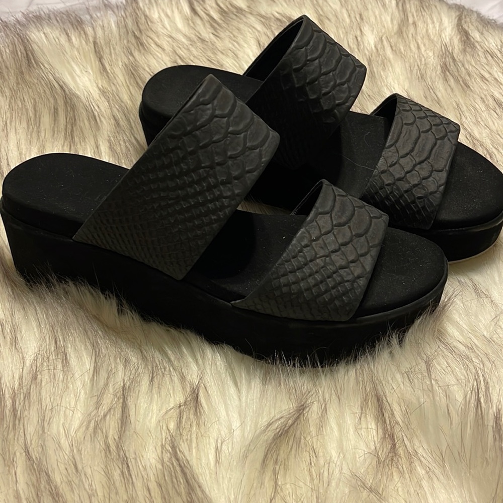 JSLIDES Platform Wedge Sandal